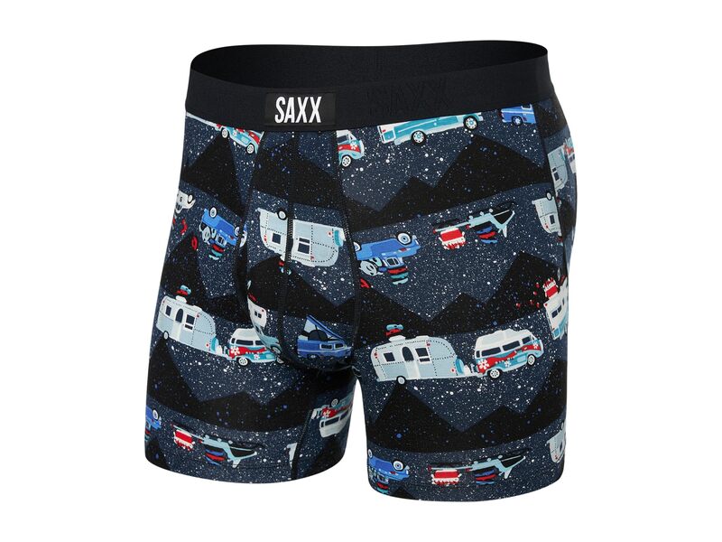 楽天ReVida 楽天市場店【送料無料】 サックスアンダーウェアー メンズ ボクサーパンツ アンダーウェア Ultra Boxer Brief Fly RV There Yet/Black