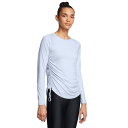 【送料無料】 アンダーアーマー レディース シャツ トップス Motion Long Sleeve Longline Crew Nimbus Blue/White