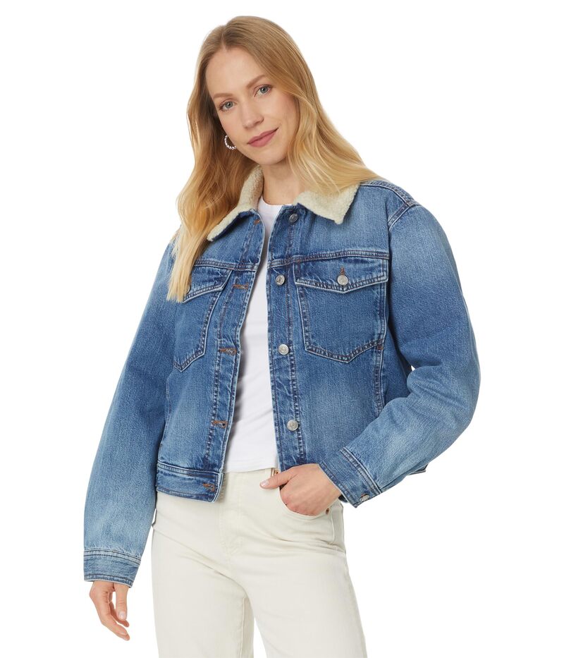 【送料無料】 メイドウェル レディース コート アウター Denim Sherpa Jacket Lanesboro Wash