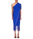 【送料無料】 バッジェリーミシュカ レディース ワンピース トップス Stretch Crepe Fringe Dress Mediterranean Blue(4)