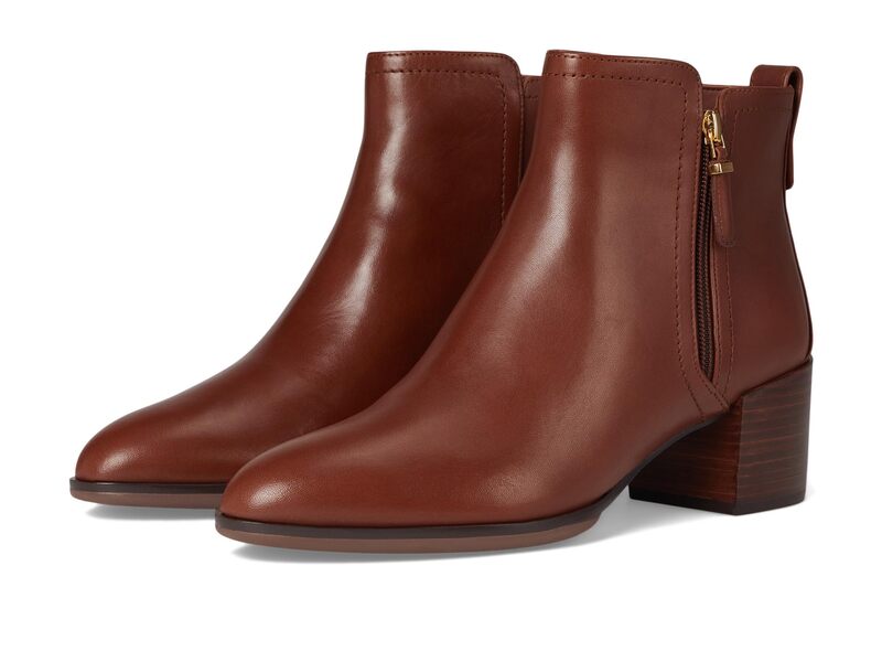 【送料無料】 コールハーン レディース ブーツ・レインブーツ シューズ Haisley Ankle Bootie Dark Cuoio Leather