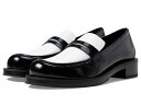 【送料無料】 スチュアート ワイツマン レディース スリッポン・ローファー シューズ Palmer Bold Loafer Black/White
