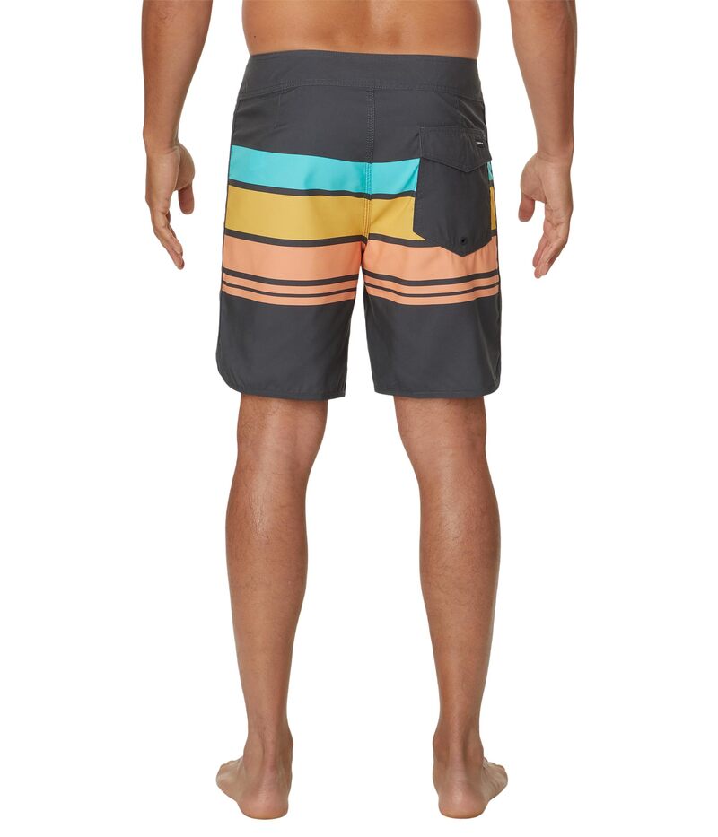 【送料無料】 クイックシルバー メンズ ハーフパンツ・ショーツ 水着 Everyday Stripe 19" Boardshorts Swim Trunk Tarmac