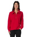 【送料無料】 モッドドック レディース パーカー・スウェット アウター Long Sleeve Half Zip Sweatshirt Santa Red