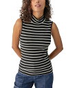 【送料無料】 サンクチュアリー レディース ニット・セーター アウター Essential Sleeveless Mock Neck Black/Chalk Stripe(4)
