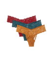 【送料無料】 コサベラ レディース パンツ アンダーウェア Never Say Never 3 Pack Lowrider Thong Carmellino/Schnapps/Sindord(4)