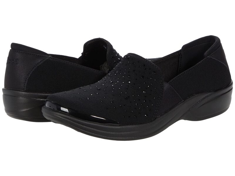 【送料無料】 ビジーズ レディース スリッポン・ローファー シューズ Poppyseed Black Rhinestone