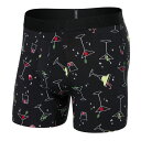 【送料無料】 サックスアンダーウェアー メンズ ボクサーパンツ アンダーウェア Droptemp Cooling Cotton Boxer Brief Fly Atomic Happy Hour/Black