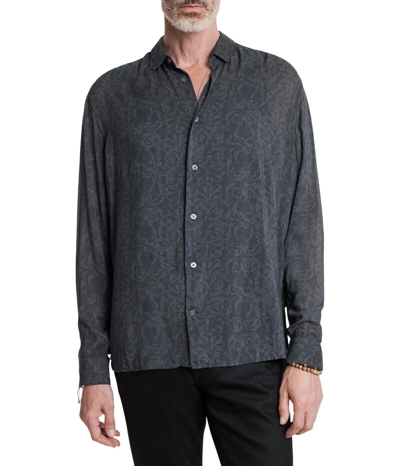 【送料無料】 ジョンバルベイトス メンズ シャツ トップス Ross Long Sleeve Shirt W675R24 Black