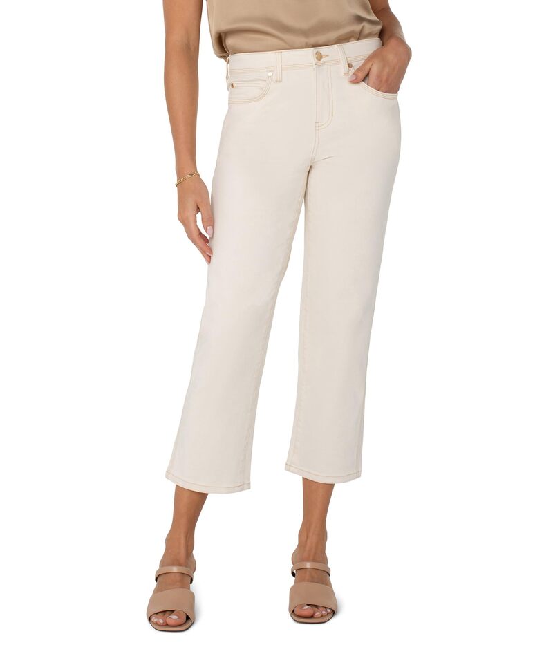 リヴァプール ロサンゼルス レディース ボトムス デニムパンツ Liverpool Los Angeles Kennedy Crop Straight w Triple Needle Seaside Dunes