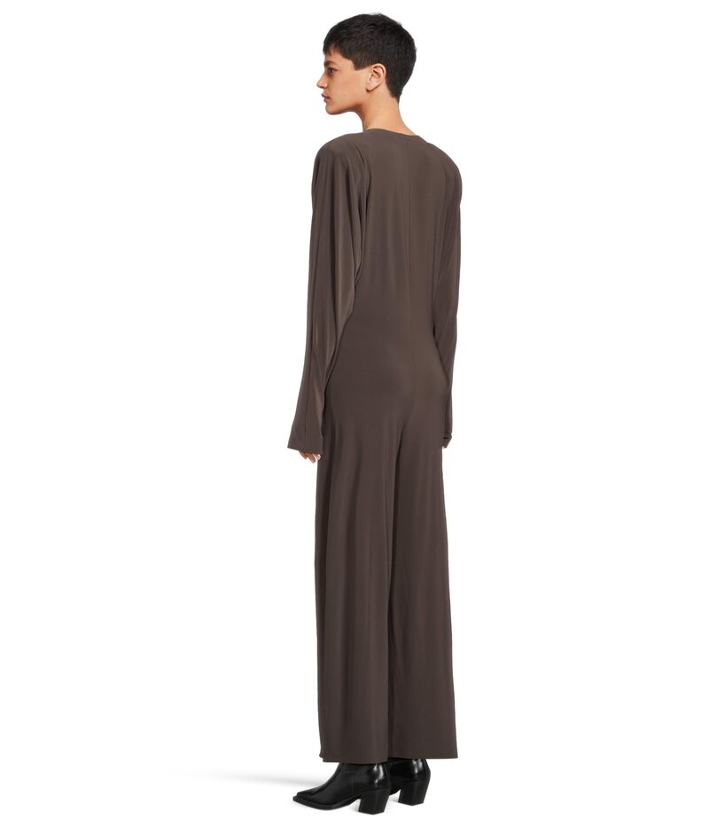 【送料無料】 ノーマカマリ レディース ジャンプスーツ トップス Dolman V-Neck Jumpsuit w/ Shoulder Pads Espresso