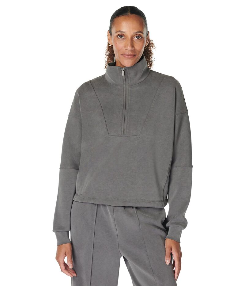 ̵ åƥ٥ƥ ǥ ѡå  Sand Wash Funnel Neck Half Zip ...