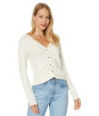 【送料無料】 リラピー レディース ニット・セーター カーディガン アウター Long Sleeve Shirred Cardigan Ecru