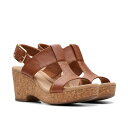 【送料無料】 クラークス レディース ヒール シューズ Giselle Style Tan Leather