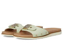 【送料無料】 ドクター・ショール レディース サンダル シューズ Nice Iconic Slides Aloe Green Faux Leather