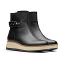 【送料無料】 クラークス レディース ブーツ・レインブーツ シューズ Zylah Rose Black Leather(4)