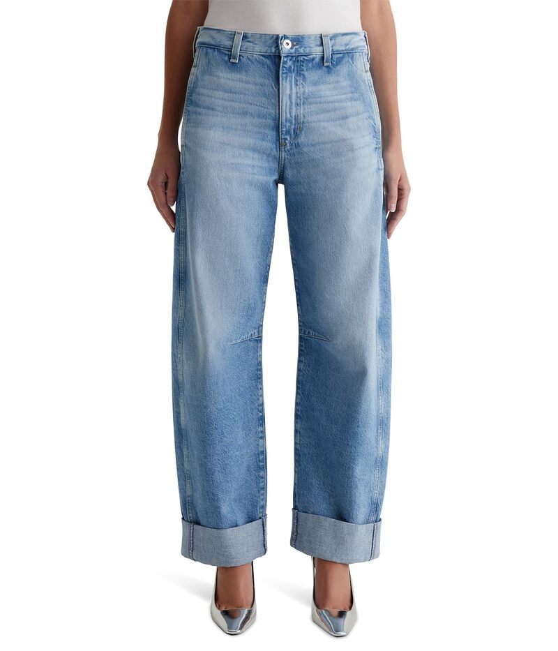 【送料無料】 エージージーンズ レディース デニムパンツ ボトムス Mercer High-Rise Cuffed Barrel Jeans in Santorini Santorini