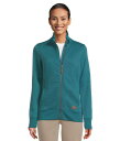 【送料無料】 エルエルビーン レディース パーカー・スウェット アウター Quilted Full Zip Sweatshirt Deep Turquoise