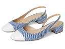 【送料無料】 ヴェロニカ ベアード レディース ヒール シューズ Cecile Sling Blue/White Stripe Denim