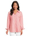 【送料無料】 リリーピュリッツァー レディース シャツ トップス Lesia Relaxed Button-Down Rococo Red Cabana Str...