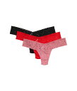 【送料無料】 ハンキーパンキー レディース パンツ アンダーウェア Signature Lace Low Rise Thong 3 Pack Pink Quar...