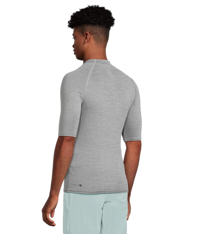 クイックシルバー メンズ 水着 ハーフパンツ・ショーツ Tシャツ ショートパンツ Quiksilver HI UPF50 Shorts Sleeve Surf Tee Smoked Grey Heather グレー