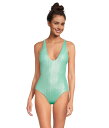 【送料無料】 ベッカ レディース 上下セット 水着 Oragami Textured Knotted One Piece Aqua Sea