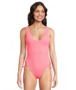 【送料無料】 ベッカ レディース 上下セット 水着 Modern Edge Rib Sophie Lace Up One Piece Coral Reef