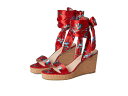 【送料無料】 ジャックロジャース レディース ヒール シューズ Deirdre Scarf Wedge Fire Red Multi