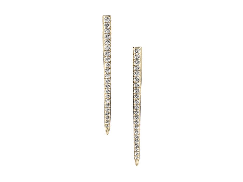 【送料無料】 エリザベスアンドジェームズ レディース ピアス・イヤリング アクセサリー Celestial Earring Gold Plated/White Topaz
