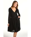 【送料無料】 ホルストンヘリテイジ レディース ワンピース トップス Cross Over Dress With Sash Black