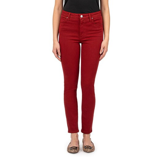 【送料無料】 カットフロムザクロス レディース デニムパンツ ボトムス Charlize High-Rise Cigarette Leg With Regular Hem In Red Red 【送料無料】 カットフロムザクロス レディース デニムパンツ ボトムス Charlize High-Rise Cigarette Leg With Regular Hem In Red Red