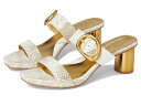 【送料無料】 ナチュライザー レディース ヒール シューズ Ida White Gold Snake Print Leather