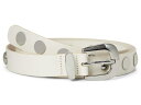 【送料無料】 メイドウェル レディース ベルト アクセサリー Clean Western Belt : Dome Studs Ivory
