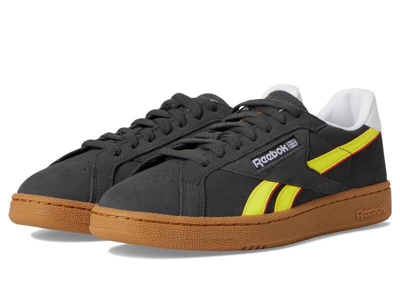 【送料無料】 リーボック メンズ スニーカー シューズ Club C Grounds UK Black/Electric Yellow/Gum