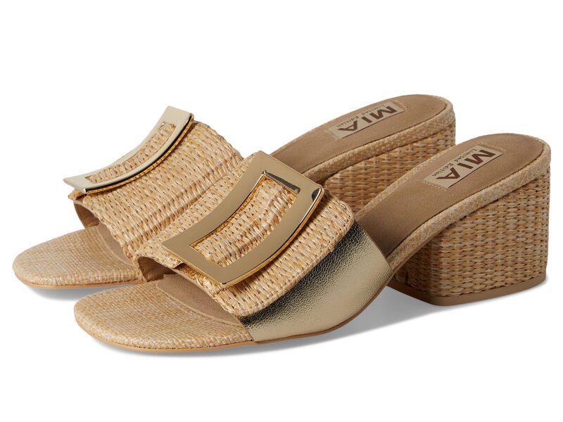 【送料無料】 ミア レディース ヒール シューズ MLE-Idania Natural/Gold