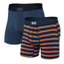 【送料無料】 サックスアンダーウェアー メンズ ボクサーパンツ アンダーウェア Ultra Boxer Brief Fly Field Stripe/Navy