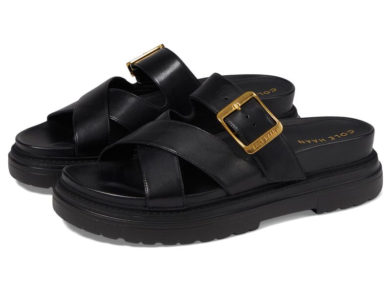 コールハーン レディース シューズ サンダル Cole Haan Fraya Slide Sandal Black Leather ブラック
