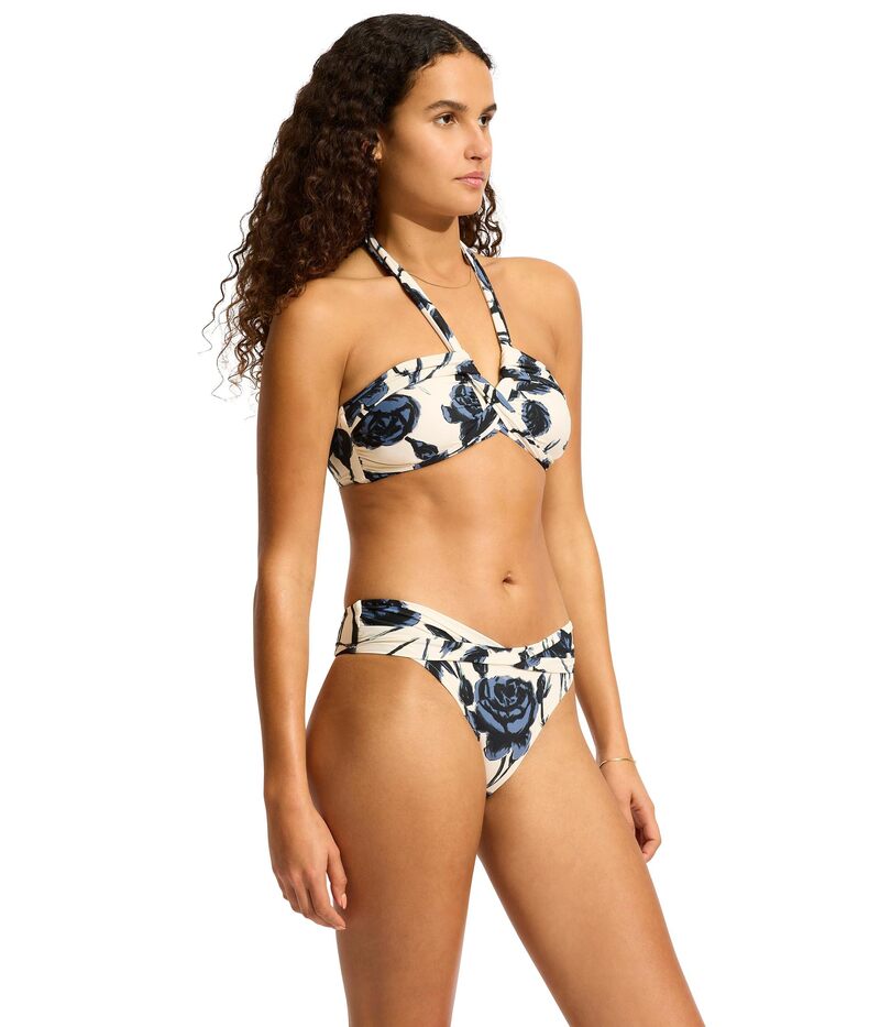 【送料無料】 シーフォリー レディース ボトムスのみ 水着 Rococo Twist Band Mini Hipster Black