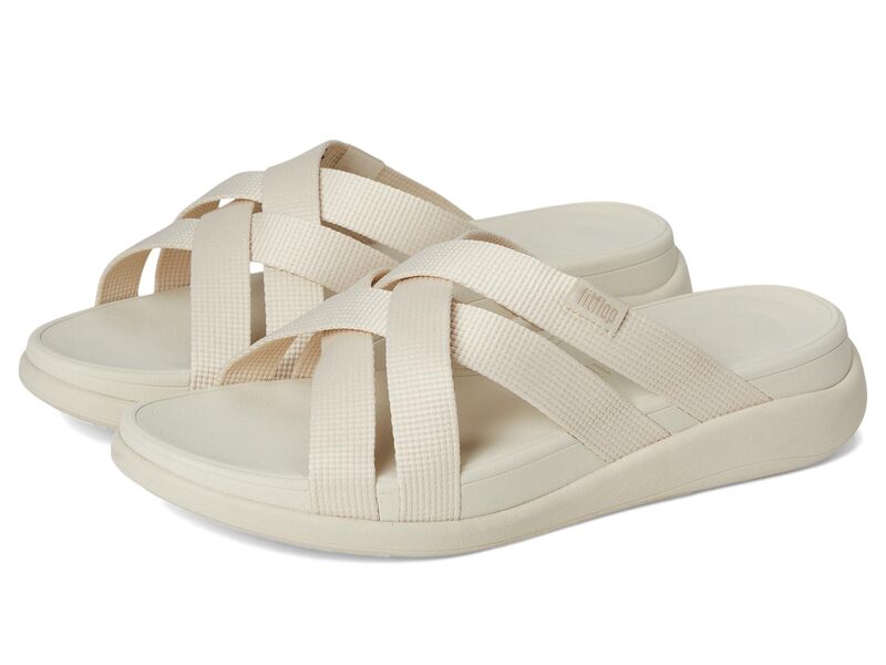 フィットフロップ レディース シューズ サンダル FitFlop F-Mode Go Webbing Flatform Strappy Slides Paris Beige ベージュ