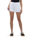 【送料無料】 カットフロムザクロス レディース ハーフパンツ・ショーツ ボトムス Jane High-Rise Shorts With Five Pockets With Regular Hem Optic White