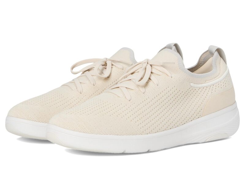 フィットフロップ レディース シューズ スニーカー レース ニット FitFlop Super-Q Knit Slip-On Laced Sneakers Paris Beige ベージュ