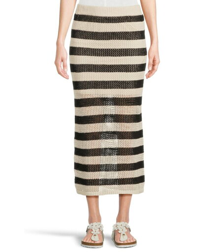 【送料無料】 サンクチュアリー レディース スカート ボトムス Crochet Sweater Skirt Black/Chalk Stripe 2 【送料無料】 サンクチュアリー レディース スカート ボトムス Crochet Sweater Skirt Black/Chalk Stripe 2