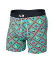 【送料無料】 サックスアンダーウェアー メンズ ボクサーパンツ アンダーウェア Vibe Super Soft Boxer Brief Pina Colada Plaid/Aqua