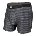 【送料無料】 サックスアンダーウェアー メンズ ボクサーパンツ アンダーウェア Droptemp Cooling Mesh Boxer Brief Fly Black Heather