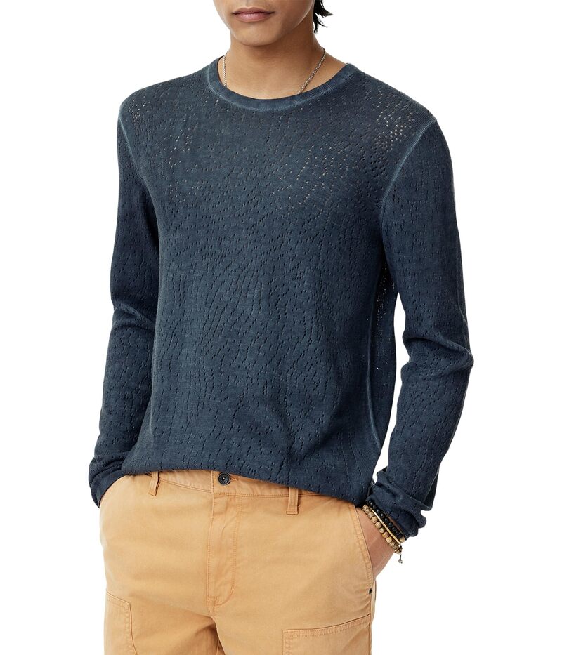 ジョンバルベイトス メンズ アウター ニット・セーター John Varvatos Camden Y2501S25 Blue ブルー(4)