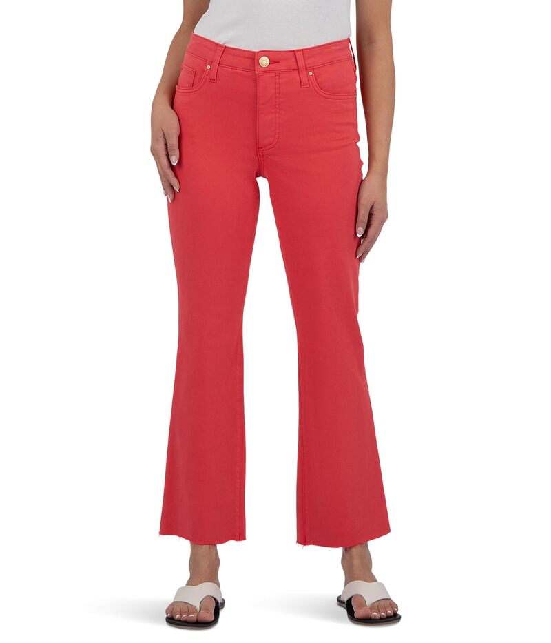 カットフロムザクロス レディース ボトムス デニムパンツ アンクル KUT from the Kloth Kelsey High-Rise Fab AB Ankle Flare With Raw Hem Strawberry