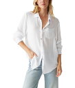 【送料無料】 マイケルスターズ レディース シャツ トップス Ernie Button Down With Pocket White