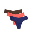 【送料無料】 ハンキーパンキー レディース パンツ アンダーウェア BreatheSoft Natural Rise 3-Pack Thong Mahogany