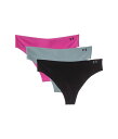 【送料無料】 アンダーアーマー レディース パンツ アンダーウェア Seamless Thong - 3 PK Solid Rebel Pink